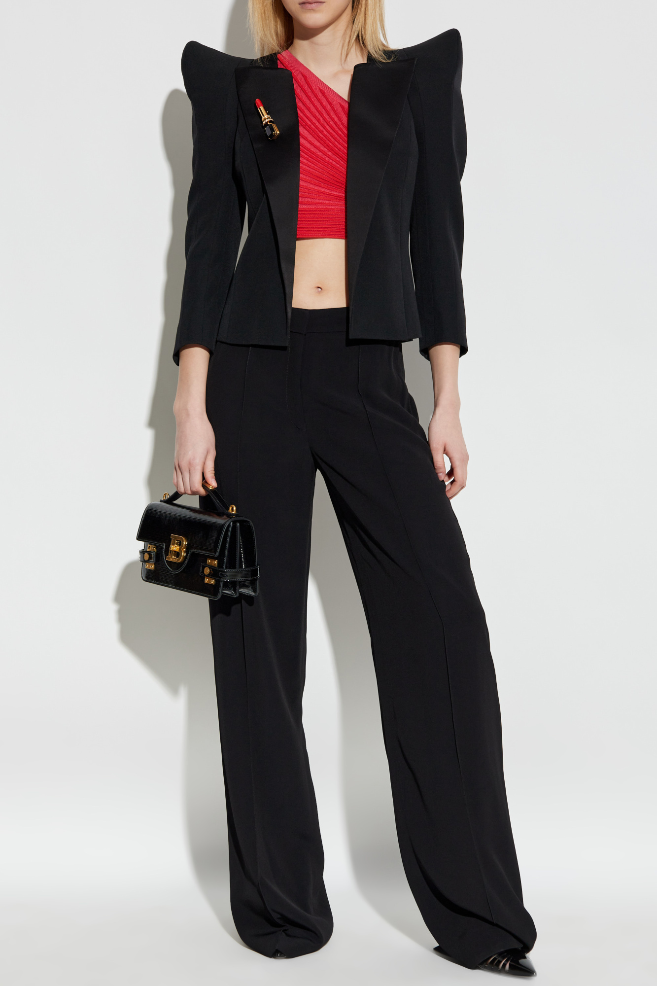 BALMAIN｜BLAZERS (CF1SG008WB08 0PA) Balmain double-breasted Blazer | Black | FARFETCH